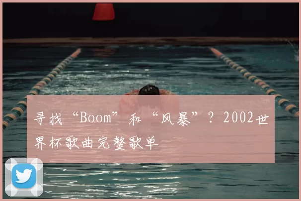 寻找“Boom”和“风暴”?2002世界杯歌曲完整歌单